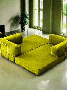 مبل شاه نشین مدرن تخت شو چند منظوره با تشک فوم سرد 42