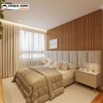 سرویس خواب یک نفره بزرگسال با طراحی مدرن و پنل لمسه کوب