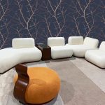 ست کامل مبل راحتی مدرن بارسلون شامل صندلی تک‌نفره گرد نارنجی