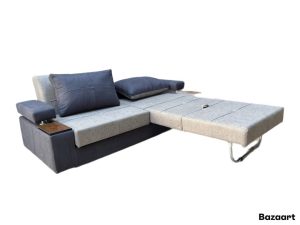 مبل تخت خواب شو دو نفره رنگ پارچه مبلی سفید