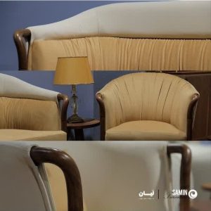 مبل راحتی مدرن در سبک نئو کلاسیک تولید برند ثمین