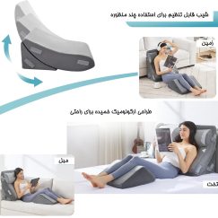 ست ۴ تکه بالش طبی شیب‌دار مناسب برای دوران بعد از جراحی – ساخته‌شده از مموری فوم (فوم حافظه‌ای) برای خواب راحت –