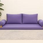 ست مبل عربی شیک با کوسن استوانه ای پر شده با فوم سرد