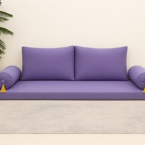 ست مبل عربی شیک با کوسن استوانه ای پر شده با فوم سرد